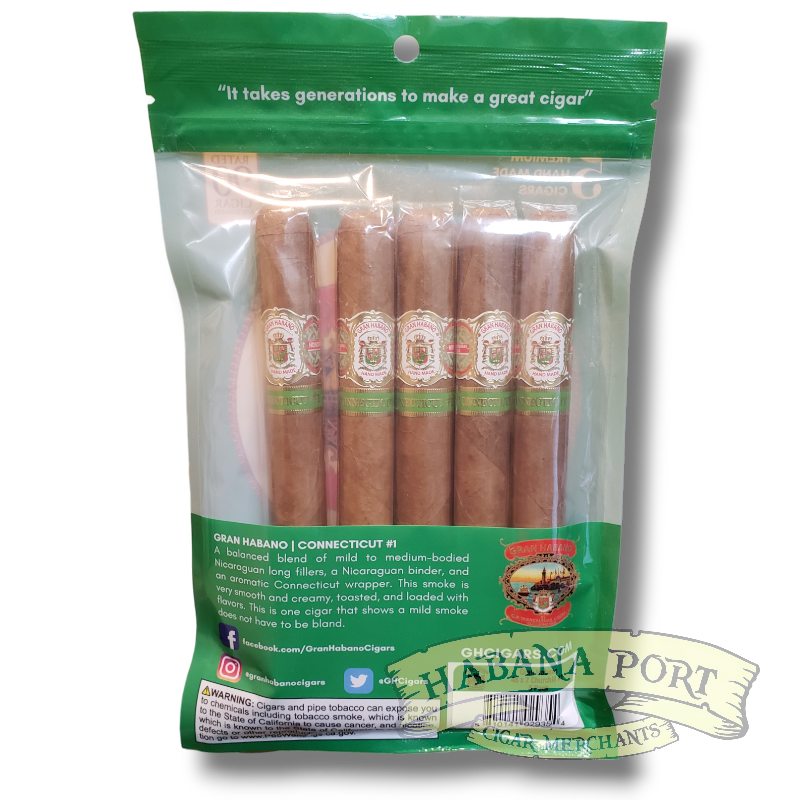 Gran Habano Connecticut #1 Churchill 7x48 5ct Pack