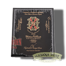 Load image into Gallery viewer, A Fuente Opus X Toymaker's Vintage Series 2021 Forbidden Oscuro Gran Robusto 5ct + A Fuente Casa Cuba Divine Inspiration 30ct