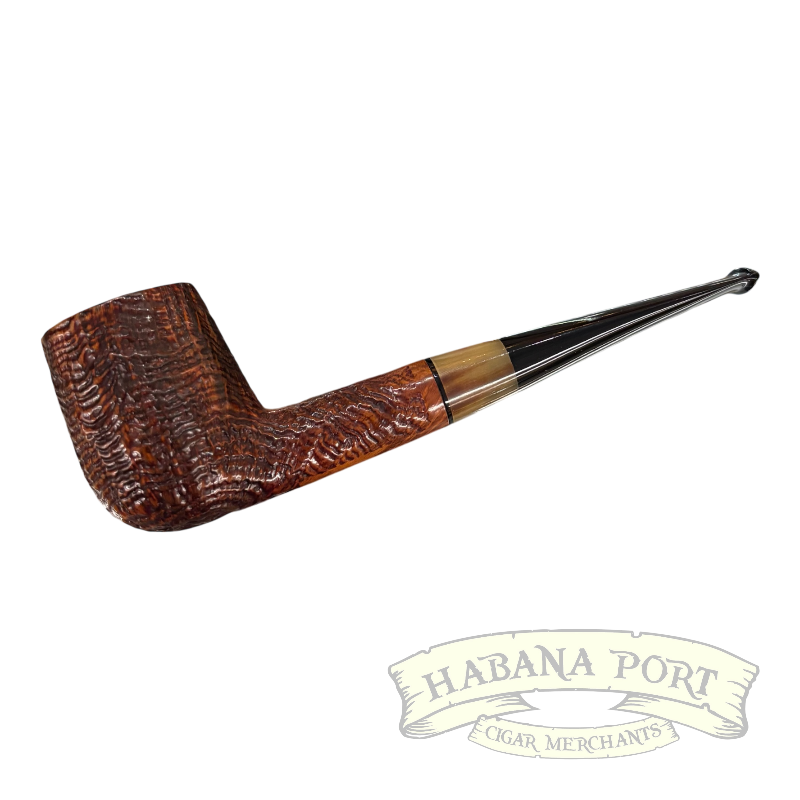 Estate Pipe - Dr. Dan #21 Ser Jacopo Billard Rusticated with Horn Shank